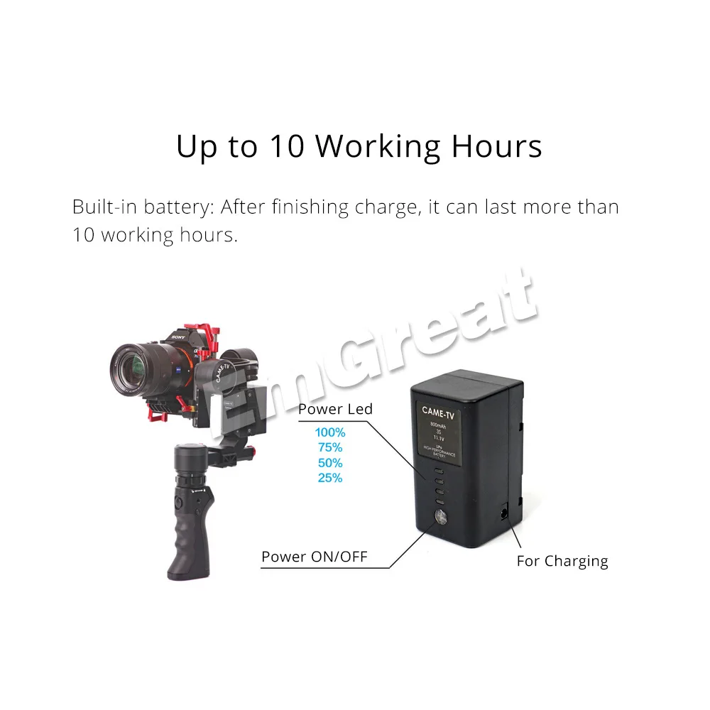 Camel TV Optimus 3 Axis Gimbal портативный стабилизатор с внешней двойной ручкой мини штатив