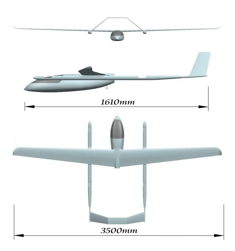 Орел герой VTOL вертикальный взлет и посадка электрическая мощность 3500 мм размах крыльев углеродного волокна БПЛА модель самолета комплект/ARF