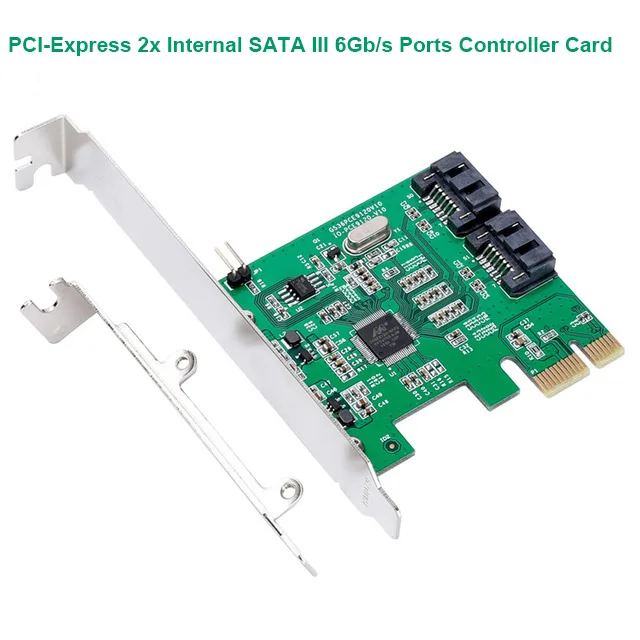 PCI-Express SATA III (6 ГБ/сек.) карта контроллера, 2x Встроенный SATA III 6 ГБ/сек. порты, Marvell 88SE9170 чипсет IO-PCE9170-2I