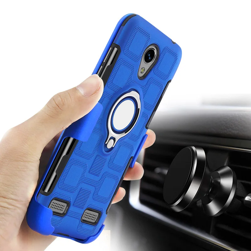Finger Ring Phone Case for ZTE Blade A520 A602 with Stand Holder Cover shockproof Bracket L7 Back Coques | Мобильные телефоны и