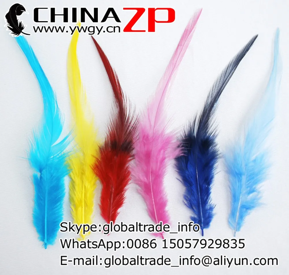 100pc Rooster Hackle Feather Hair Extension Mixed