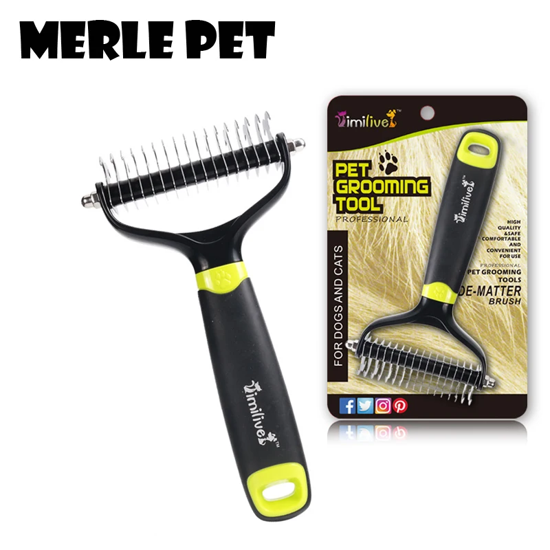 MERLE Pet Shedding Hair Grooming Comfortable Dog Combs For pet Large De