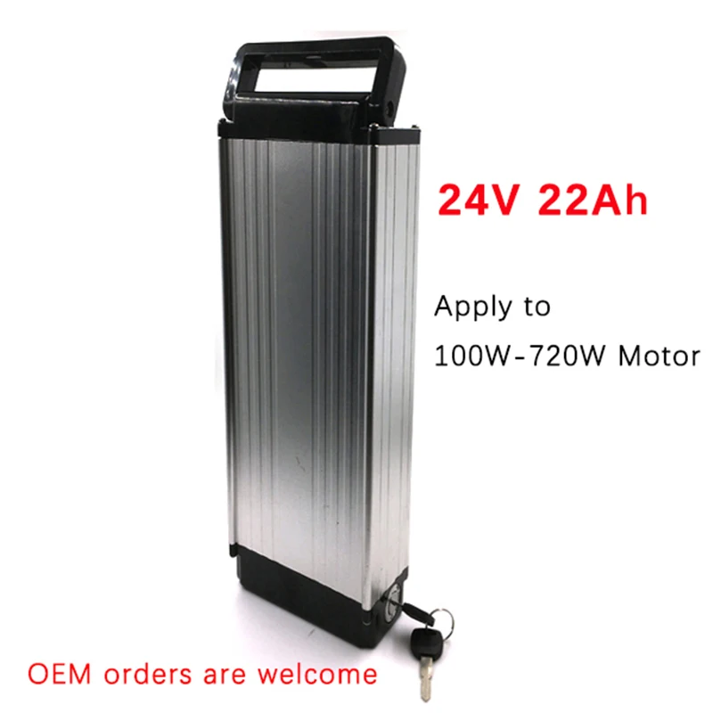 24V 22Ah 500W комплект литий ионных батарей для электровелосипеда батарея серебряного