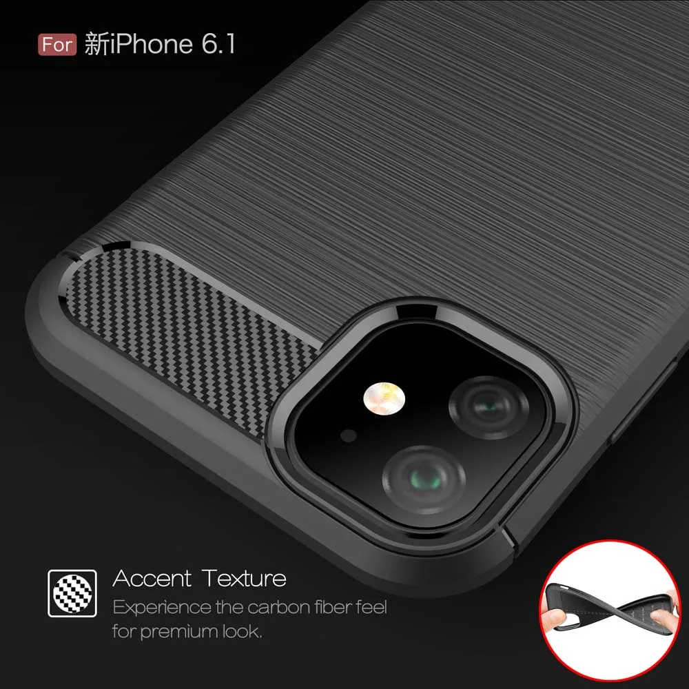 Чехол из углеродного волокна для iPhone Xc 2019 чехол 6 1 дюйма задняя крышка телефона |