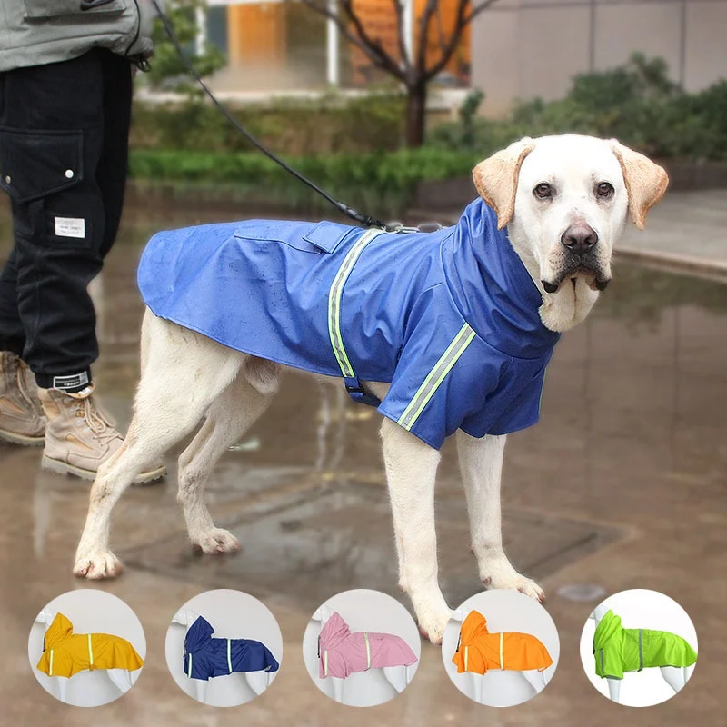

Spring/Summer Waterproof Dog Coats Jackets Cool Pet Clothes For Small Medium Large Dogs Reflective Waterproof Pet Dog Raincoat