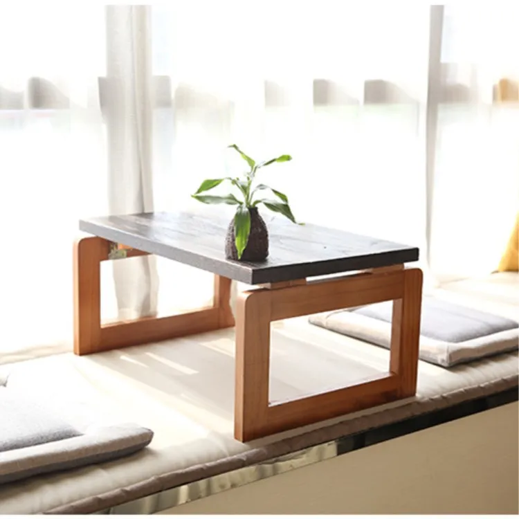 Предельный по времени Японский складной чайный столик журнальный столик балкон твердый деревянный столик Маленький журнальный столик гостиная спальня
