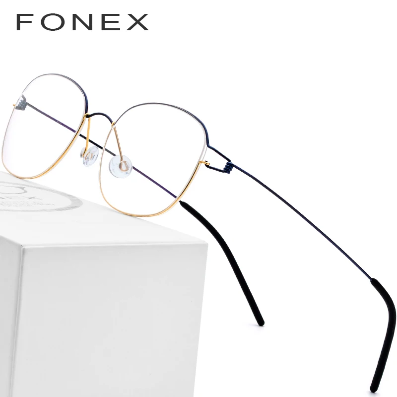 Оптические очки из титанового сплава, оправа для мужчин, новые очки по рецепту, корейские женские брендовые дизайнерские очки без винтов для близорукости 98618