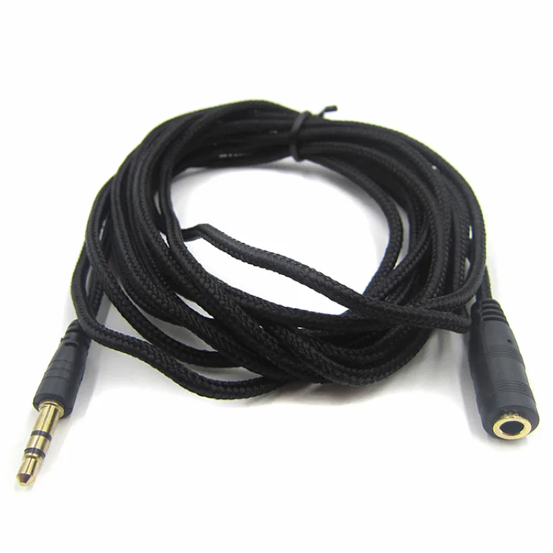New Arrival 3.5mm Stereo Audio Earphone Extension Cable 3m Ultra Long  Cloth Lanyard Cable for headphone MP3/4