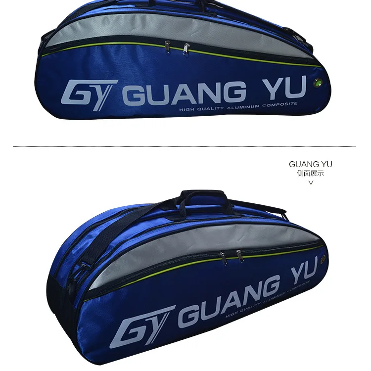 

Large capacity badminton racket backpack 6 packs Multi-layer sports backpack Portable bag Independent shoe bag