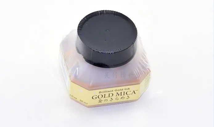 Kuretake fountain pen ink watercolor pigment calligraphy ink art ink pigment kit Brilliant Gold Ink GOLD MICA SILVER MICA 60ml Water-Based Pigment Japan