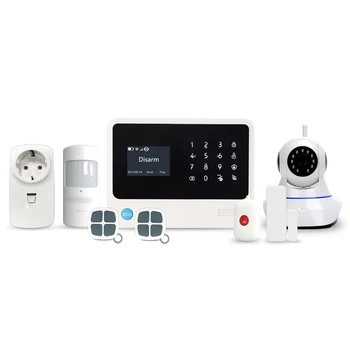 

433MHz Alexa speaker alarm system G90B Plus with 2 SMS alert and 6 alarm call phone number WIFI/GSM security home alarm system