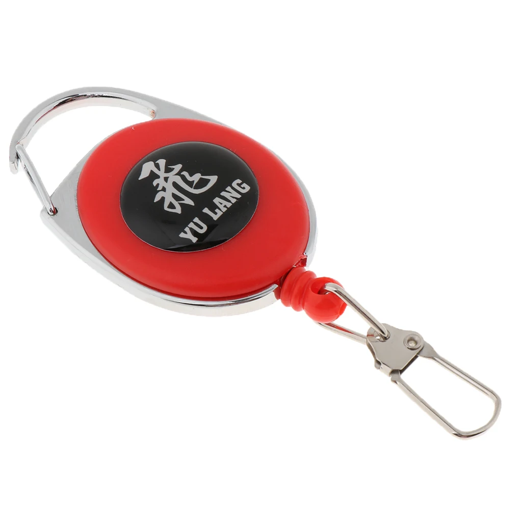 Perfeclan Outdoor Retractable Key Chain Badge Holder Ring Clip 17 inch Nylon Line Keychain Hiking Anti Lost Waist Belt Hook 