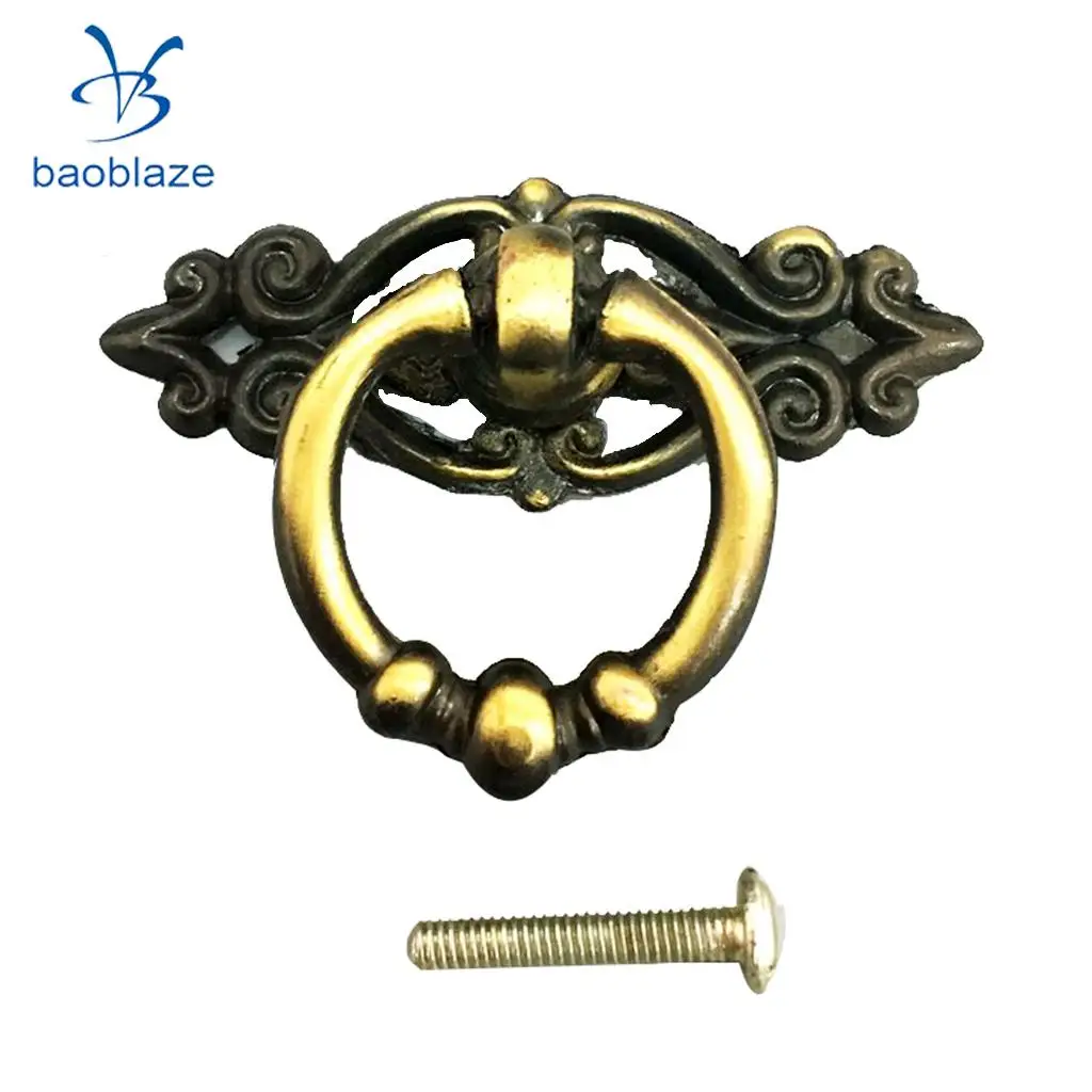 Single Hole Antique Cabinet Knob Drawer Door Cupboard Drop Ring Pull Handle Home Decor Single Hole Antique Cabinet Knob Drawer Door Cupboard Drop Ring Pull Handle Home Decor