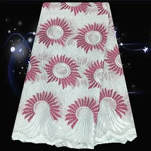 (5yards/lot) SQC66,popular design cotton embroidered African lace fabric ,Free shipping Swiss voile laces switzerland
