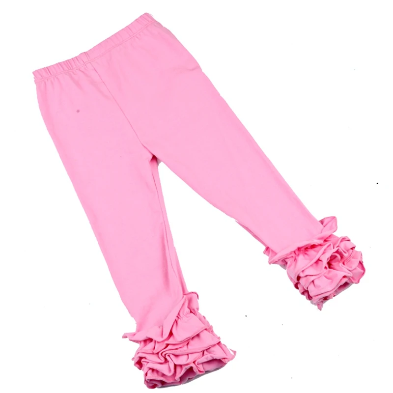 Модные леггинсы мягкие однотонные детские брюки с принтом для девочек брендовые штаны для девочек штаны с оборками для девочек леггинсы для малышей