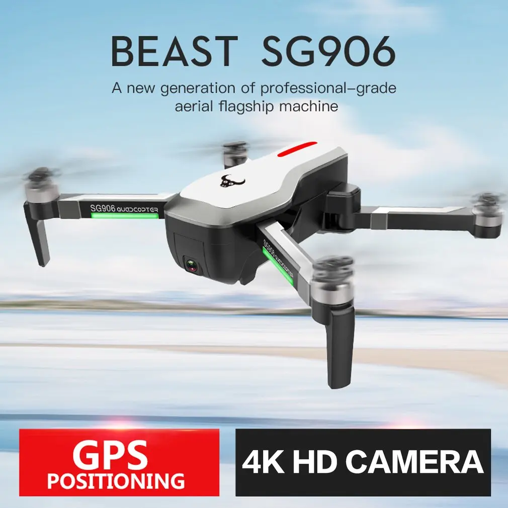 SG906 Drones Ultra HD 4 K 1080 P Cámara 5G WIFI FPV con Selfie plegable RC Drone Quadcopter RTF Drone GPS