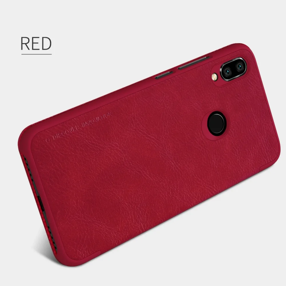 Чехол-книжка для Xiaomi Redmi Note 7 7S Pro 8 8 t, роскошный кожаный чехол-книжка Nillkin Qin, чехол для Redmi Note7 NOTE 7 Pro, полная защитная сумка