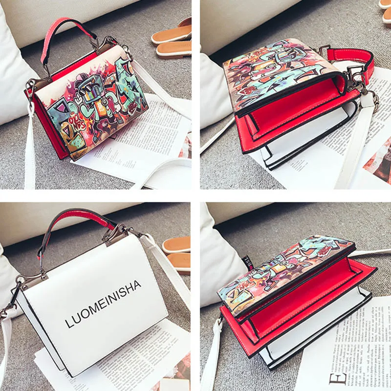 Women Leather Handbag Stitching Female Crossbody Shoulder Bags Ladies Travel Messenger Bag Fashion Bolsa Feminina Tote SS7210 (4)