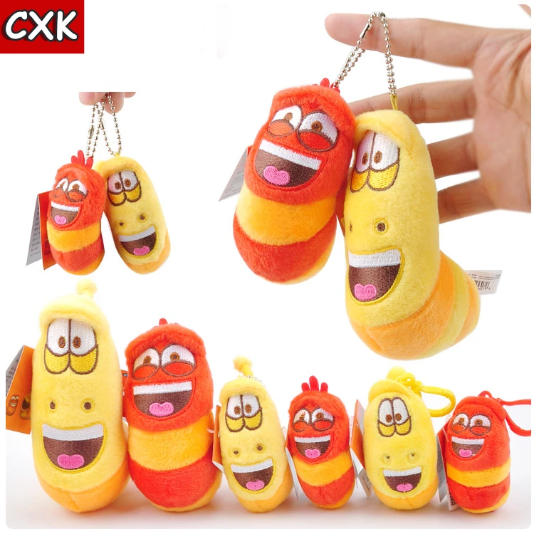 

2pcs larva toy Korean Anime Fun Insect Slug Creative Larva Plush Toys Cute Stuffed Worm Dolls for Children Birthday Gift