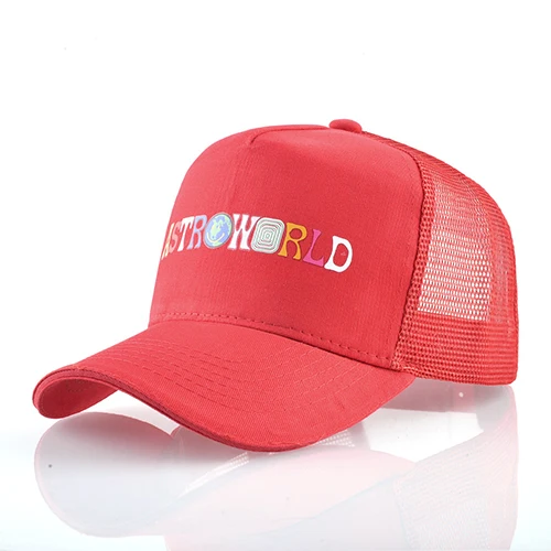 Модная сетчатая Кепка ASTROWORLD Dad Hat хлопок высокого качества sunhat Astroworld бейсболки унисекс с изображением Трэвиса Скотта - Цвет: R