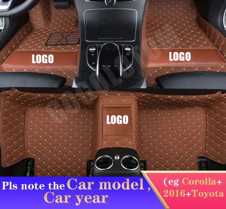 Автомобильные коврики на заказ Renault Fluence Kadjar Captur Scenic 3 Laguna 3 Logan Sandero Duster Megane авто аксессуары для укладки - Название цвета: Brown