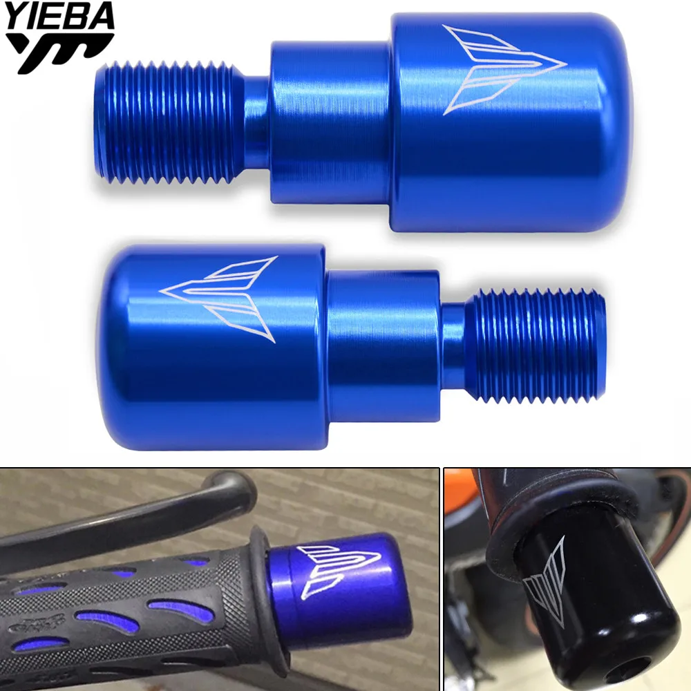 1 Pair Aluminum Motorcycle Handle Hand Bar Ends Handlebar Grips for YAMAHA MT-125 2014-2017 TDM 850 1991-1999 TDM 900A 2004-2010