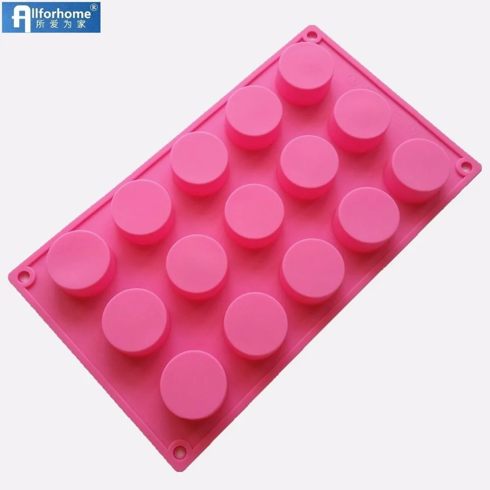 Allforhome 15 Cavity Round Soap Mold Mould Craft Art DIY Silicone Jelly
