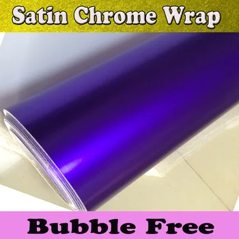 

Metallic matt Purple Viny For Car Wrap Violet Matte Chrome With Air Channle For Car styling Unique Wrapping 1.52x20m/Roll