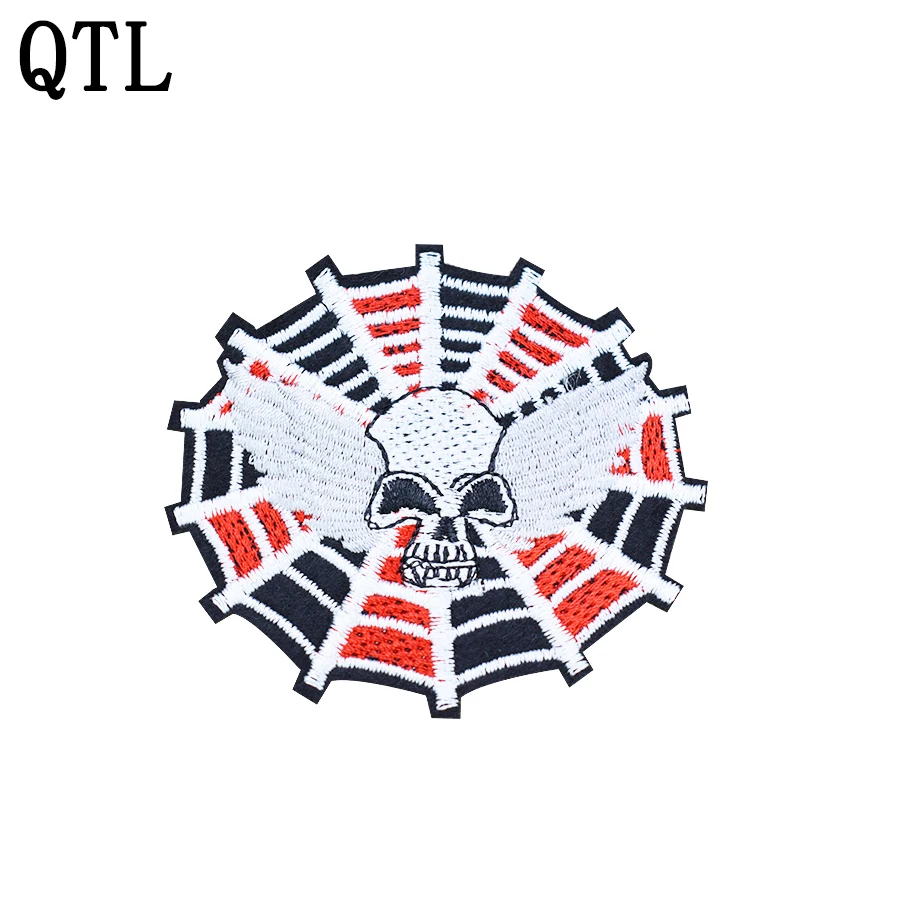 WADORN 4pcs Black Spider Applique Patches - Rhinestone & Beaded Sew-On Iron-On For Halloween, Clothing DIY - View #3