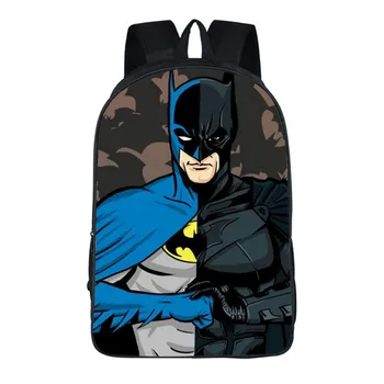 

Fashion Cartoon Comics Super Hero Batman Backpack School Backpacks Boys Cartoon Superman Kids Students School Bags 11 style