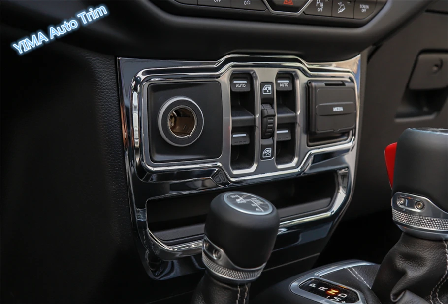 

Lapetus Car Styling Colorful Central Control Window Button Switch Decoration Cover Trim 1 Pcs Fit For Jeep Wrangler JL 2018 2019