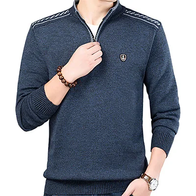 Мужской Рождественский свитер, мужские зимние, Длинные пуловеры, трикотажная одежда, 241 - Цвет: Синий