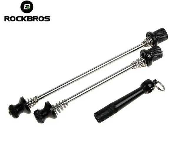 ROCKBROS الدراجات الدراجة مكافحة سرقة أسياخ خفيفة الدراجة MTB عجلات قفل الأمن سريعة الإصدار أسياخ الدراجة دراجة أجزاء