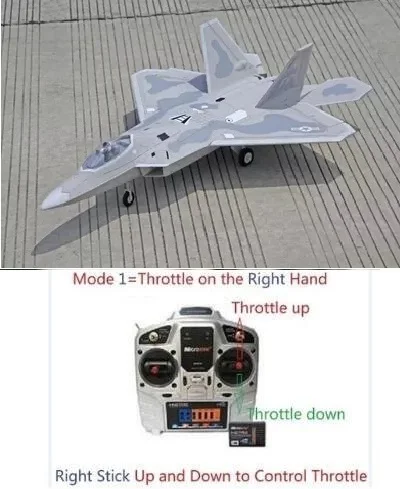 Электрический rc реактивный самолет F22 64 мм RTF готов к полету, без батареи - Цвет: mode 1