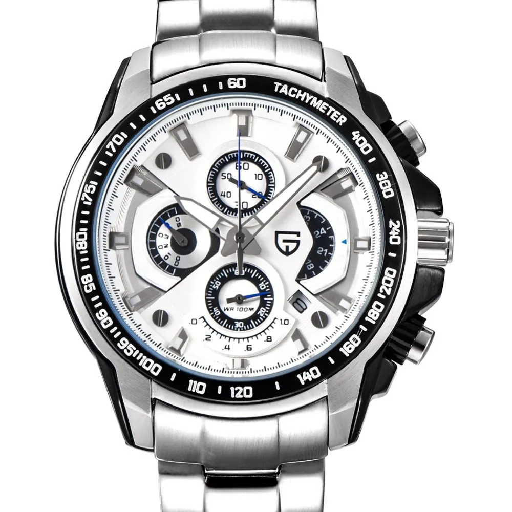 

Men's Fashion Casual Quartz Watch Waterproof Calendar Stainless Steel Watches Men Luxury PAGANI DESIGN Relogio Masculino 2017