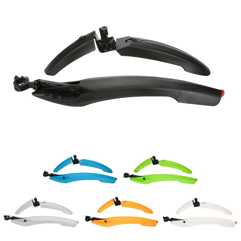 

Bicycle Fender MTB Mountain Bike Cycling Front Rear LED Mudguard Set Durable Bicycle Mud Guards with LED Tail Light