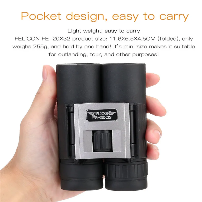 20 X 32 Compact Zoom Binoculars Long Range 1000m Folding HD Powerful Mini Telescope Optics Hunting Sports Camping #2y03 (12)