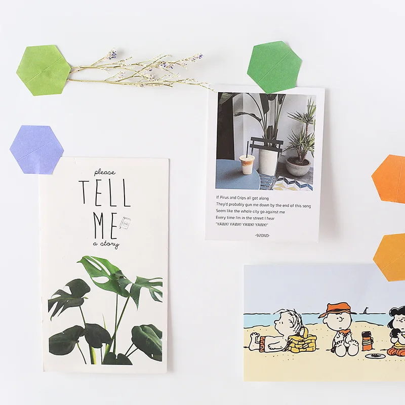 

48PCS/bag Colorful Hexagon Sticker DIY Scrapbooking Album journal Diary Happy Planner Learning Labeling Decorative Stickers