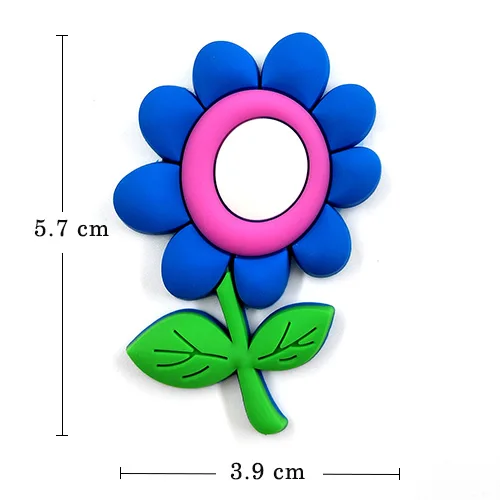 Цветок детская коляска торт силикона магнитно-маркерная доска на холодильник стикер с рисунком из мультфильма холодильник мягкие магниты размещение сообщения дома украшения - Цвет: Blue Flower