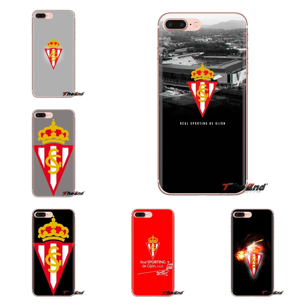 sporting gijon logo Anciana Fans Club For Xiaomi Redmi 4A S2 Note 3 3S 4 4X 5 Plus 6 7 6A Pro Pocophone F1 Transparent TPU Cover |