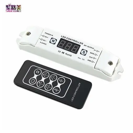 

DC5V-24V LED Pixel SPI Strip Controller Digital Addressable Control 2801 2811 2812 6803 8806 IC 1000 Pixels Tape Lights BC-201