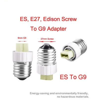 Edison Screw ES E27 To G9 Light Bulb Adaptor Lamp Socket Base Converter Holder 