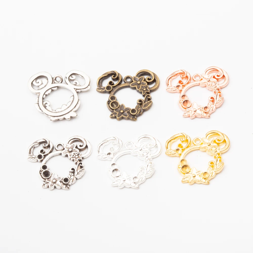 

8pcs zinc alloy Animal Mouse head Charms for Jewelry Making 5779