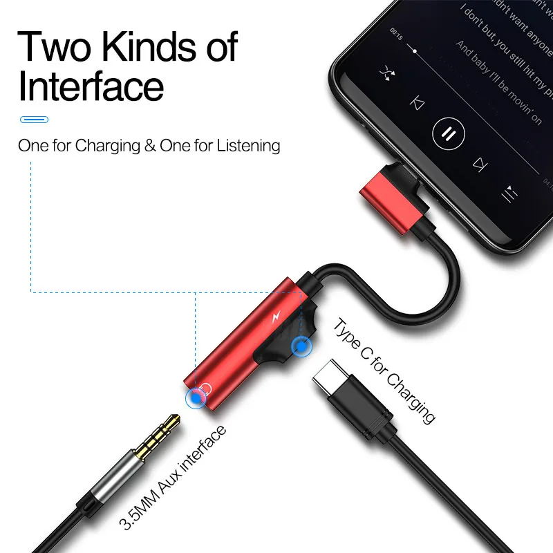 Кабель адаптер YBD с USB C на гнездо 3 5 типа для Huawei P30 Mate 20 Type мм конвертер AUX наушников