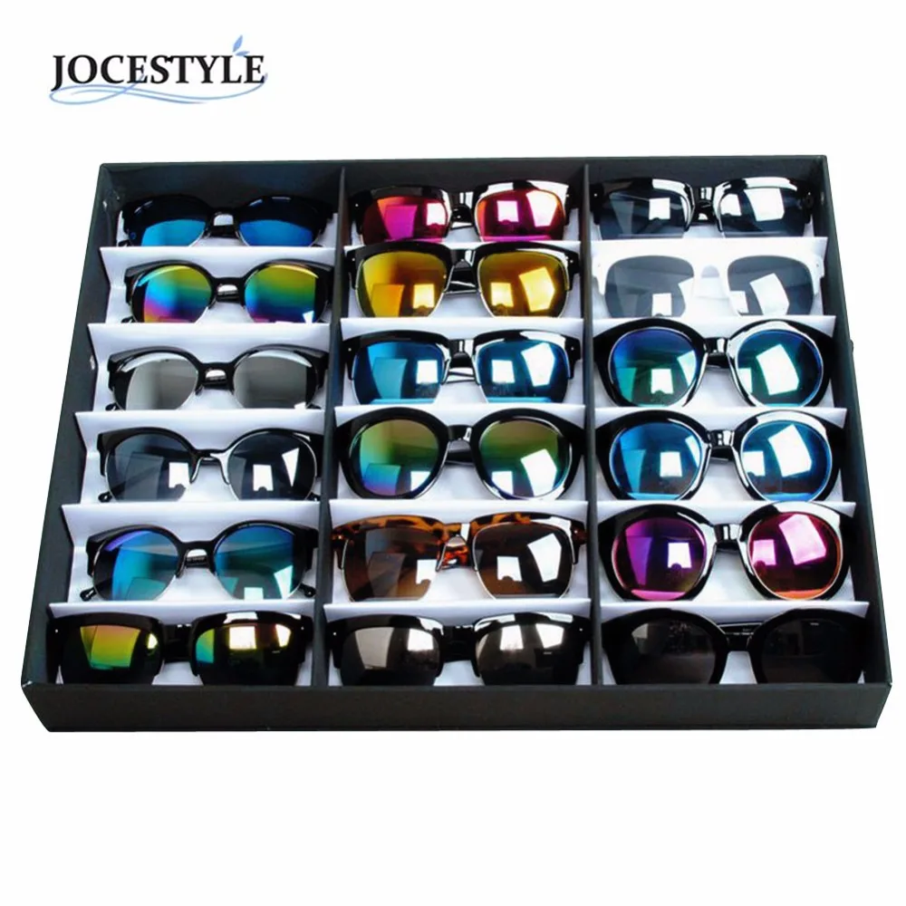 Brand New Sunglasses Display Box 18 Sunglasses Glasses Retail Shop Display Stand Storage Box Case Tray