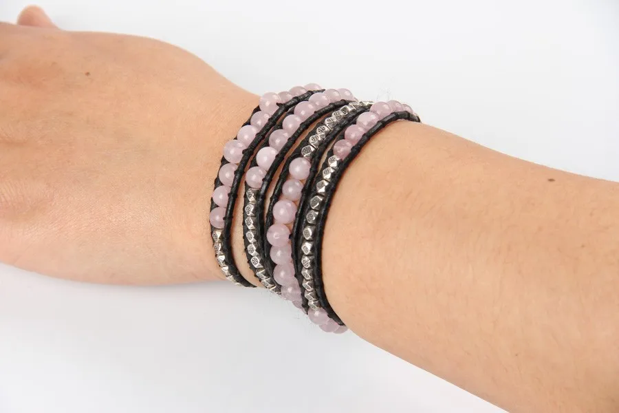 rose quartz stone bracelet (3)