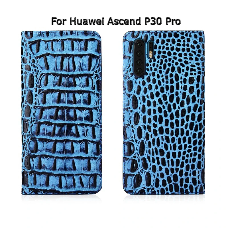 Чехол из натуральной кожи с 3D рисунком крокодила для huawei Ascend P30 P20 Lite Pro, чехол с откидной магнитной подставкой, чехол для мобильного телефона, сумка SN01