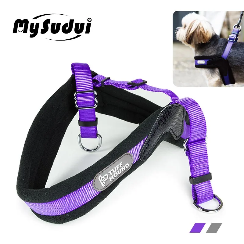 

MySudui Soft Pet Dog Harness Vest Leather Small Chihuahua Harness For Small Medium Dogs Pitbull No Pull Harness Dog Easy Walk