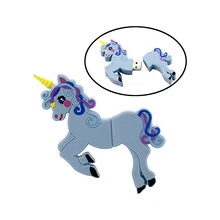 Милый Единорог Флешка мультфильм Usb флеш-накопитель Миньон ручка-накопитель реальная емкость лошадь ручка-накопитель 4 г 8 г 16 г 32 г флеш-карта для хранения