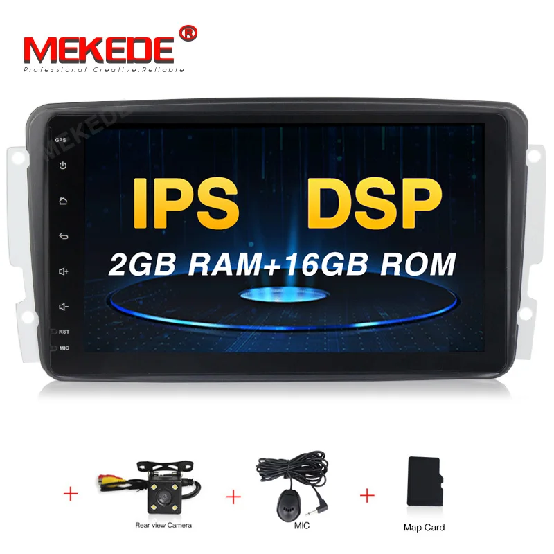 Mekede Android9.0 DSP ips экран автомобиля gps Радио dvd-плеер для Mercedes Benz W209 W203 W168 ML W163 W463 Viano W639 Vito - Цвет: add camera